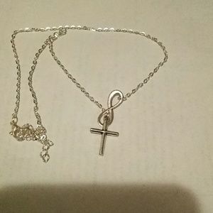 Infinity cross necklace